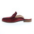 Фото #5 товара Diba True Art Easel 10616 Womens Red Leather Slip On Mule Flats Shoes