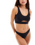 Фото #4 товара Vero Moda mix and match high v waisted brazilian bikini bottoms in black