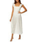 Фото #1 товара Women's Cotton Flutter-Sleeve Cover-Up Midi Dress