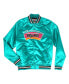 ფოტო #3 პროდუქტის Men's Turquoise San Antonio Spurs Hardwood Classics Throwback Wordmark Raglan Full-Snap Jacket