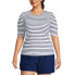 ფოტო #6 პროდუქტის Plus Size Crew Neck Elbow Sleeve Rash Guard UPF 50 Sun Protection Modest Swim Tee Print