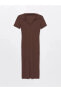 Фото #6 товара LCW Vision Polo Yaka Düz Kısa Kollu Kadın Elbise