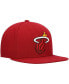Men's Red Miami Heat Ground 2.0 Snapback Hat
