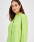 Women's Stand-Collar Button-Front Popover Tunic