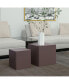 MDF Nesting Table Set Of 2 Chocolate Brown