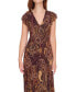 Women's Paisley Flutter-Sleeve Maxi Dress