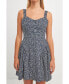 Фото #1 товара Women's Printed Linen Bustier Dress