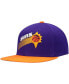 Фото #4 товара Men's Purple and Orange Phoenix Suns Hardwood Classics Snapback Hat