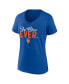 Women's Royal New York Mets Mother's Day V-Neck T-shirt