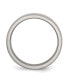 Titanium Polished 6 mm Beveled Edge Wedding Band Ring