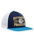 Men's Navy, Light Blue Distressed Pittsburgh Penguins Heritage Vintage-Like Foam Front Trucker Snapback Hat