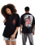 ASOS DESIGN unisex oversized license t-shirt with Biggie Smalls puff print graphics in black