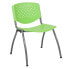 Фото #4 товара Hercules Series 880 Lb. Capacity Green Plastic Stack Chair With Titanium Frame