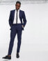 Фото #6 товара ASOS DESIGN skinny suit trousers in crosshatch in navy