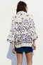 Фото #7 товара Рубашка кимоно с принтом ZARA
