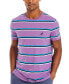 Men's Classic-Fit Stripe Logo Embroidered T-Shirt