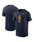 ფოტო #1 პროდუქტის Men's Navy West Virginia Mountaineers Primetime Evergreen Alternate Logo T-Shirt