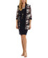 Women's 2-Pc. Printed Mesh Jacket & Scoop-Neck Necklace Dress Set