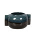 Centerpiece Romimex Blue/Black Ceramic 28 x 15 x 28 cm 28 x 15 x 22 cm