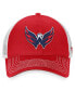 ფოტო #4 პროდუქტის Men's Red, White Washington Capitals Slouch Core Primary Trucker Snapback Hat