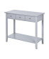 Console Table Industrial Desk with Drawer Bottom Shelf & Large Tabletop for Entryway or Living Room, Grey