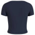 ფოტო #2 პროდუქტის TOMMY JEANS Bby Crp Essential Rib short sleeve v neck T-shirt