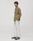 Фото #4 товара Men's Linen Pockets Detail Overshirt