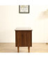 Фото #6 товара Small Desk With 47.24 Inch, Modern Walnut Finish, Solid Wood Legs - Suitable For Home And Office Use