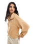 Фото #1 товара The North Face Glacier wide neck boxy 1/4 zip fleece in beige Exclusive at ASOS