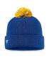Фото #3 товара Men's Royal Buffalo Sabres Team Cuffed Knit Hat with Pom