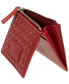 Women's Basket Weave Collection RFID Secure Card Case and Coin Pocket