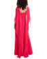 Фото #2 товара Teri Jon By Rickie Freeman Cape Gown Women's Pink 2