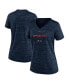 Фото #1 товара Women's Navy Houston Astros City Connect Velocity Practice Performance V-Neck T-shirt