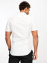 Фото #5 товара New Look short sleeve muscle fit oxford shirt in white