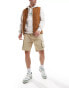 Фото #2 товара Brave Soul cotton ripstop cargo shorts in stone