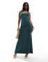 Фото #2 товара ASOS DESIGN scoop neck maxi dress with full hem in forest green