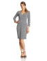 Jones New York Women's New Faux Wrap Dress Black Ivory Size S