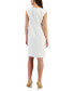 Фото #2 товара Платье с разрезом и длинным рукавом Anne Klein для женщин