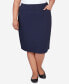 ფოტო #1 პროდუქტის Plus Size Classic Stretch Waist Skirt