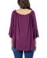 Women's Bell Sleeve Loose Fit Tunic Top