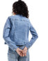 Фото #3 товара ONLY fitted denim jacket in light blue wash