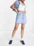 Levi's icon skirt in light wash blue