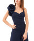 ფოტო #4 პროდუქტის Petite Ruffled-Strap Scuba Wide-Leg Jumpsuit