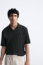 Vertical jacquard polo shirt