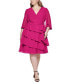 Plus Size Ruffle-Tiered Tie-Waist Dress