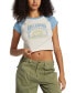 Фото #1 товара Juniors' Blissed Raglan Cropped T-Shirt