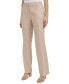 Women's Flat Front Linen-Blend Pants