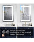 Фото #4 товара 20x28 Inch LED Lighted Bathroom Mirror With 3S Light, Wall Mounted