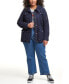 Фото #2 товара Trendy Plus Size Cotton Hood Utility Jacket
