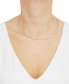 Фото #3 товара Macy's 17" Reversible Omega 14k Gold over Sterling Silver and Sterling Silver Necklace